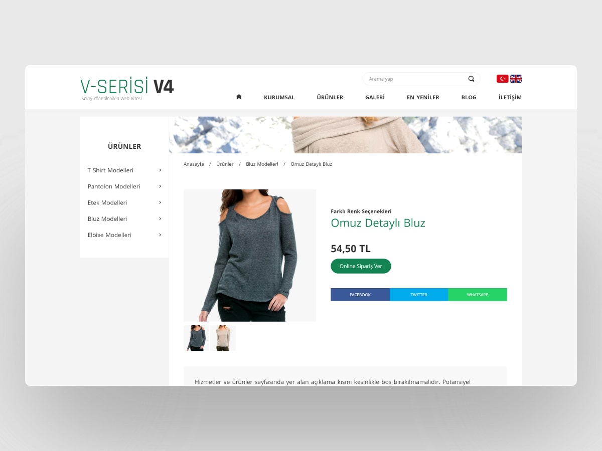 Butik Web Tasarım V4