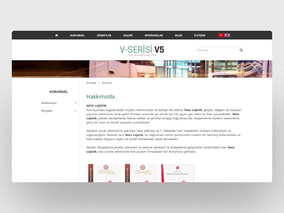 Lojistik İnternet Sitesi V5