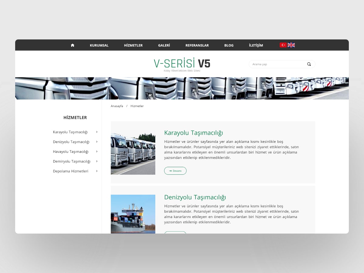 Lojistik İnternet Sitesi V5