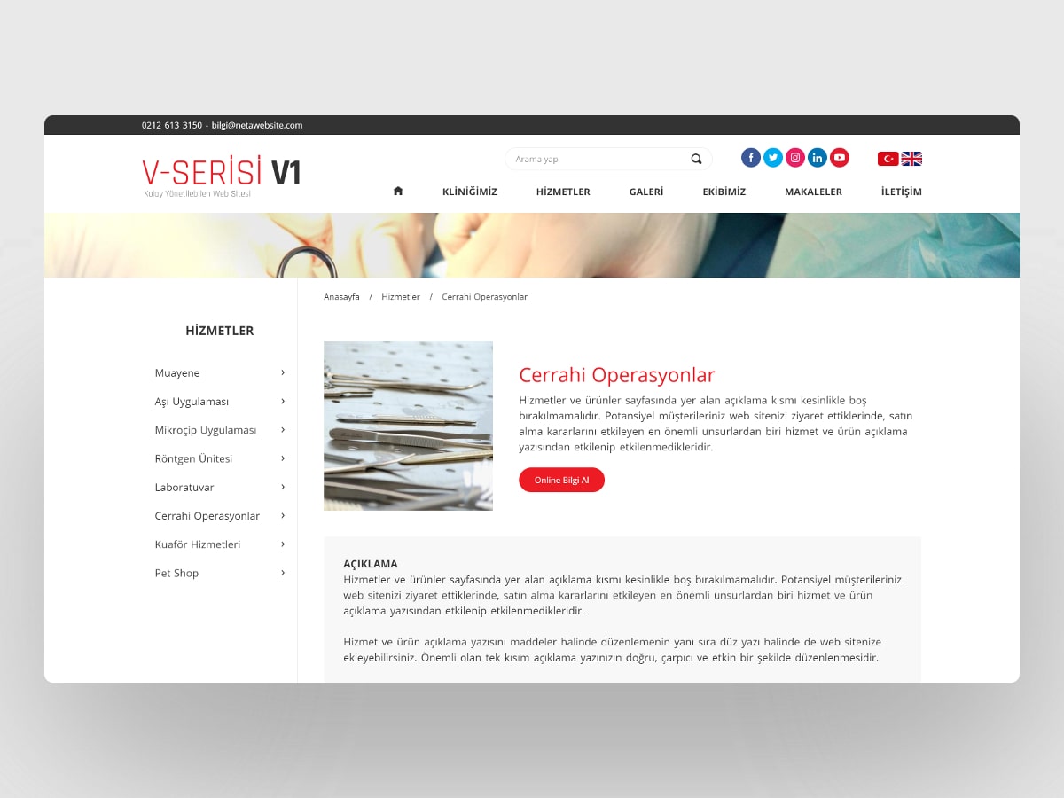 Veteriner Web Sitesi V1