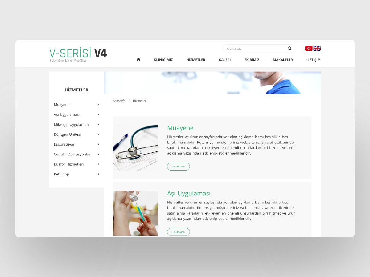 Veteriner Web Tasarım V4