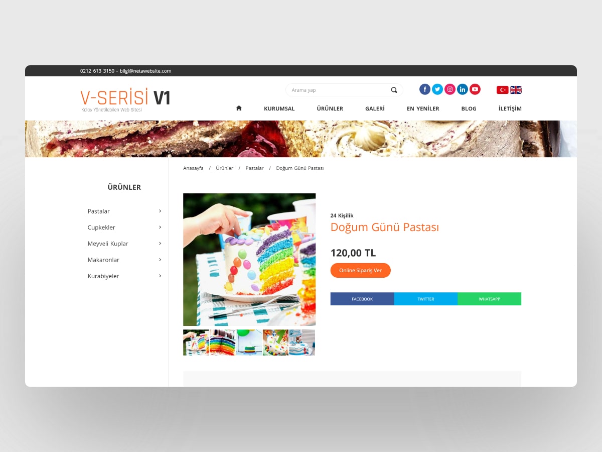 Butik Pasta Web Sitesi V1