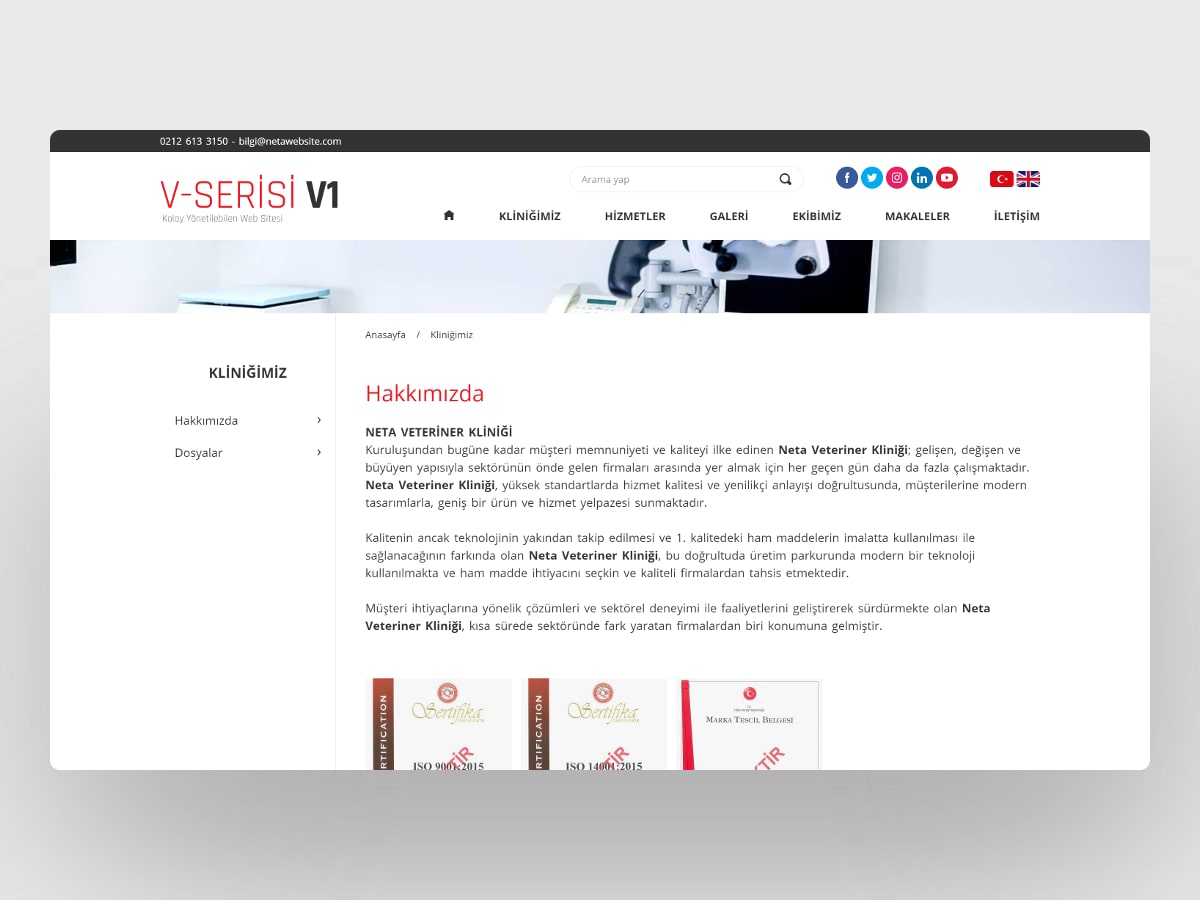Veteriner Web Sitesi V1