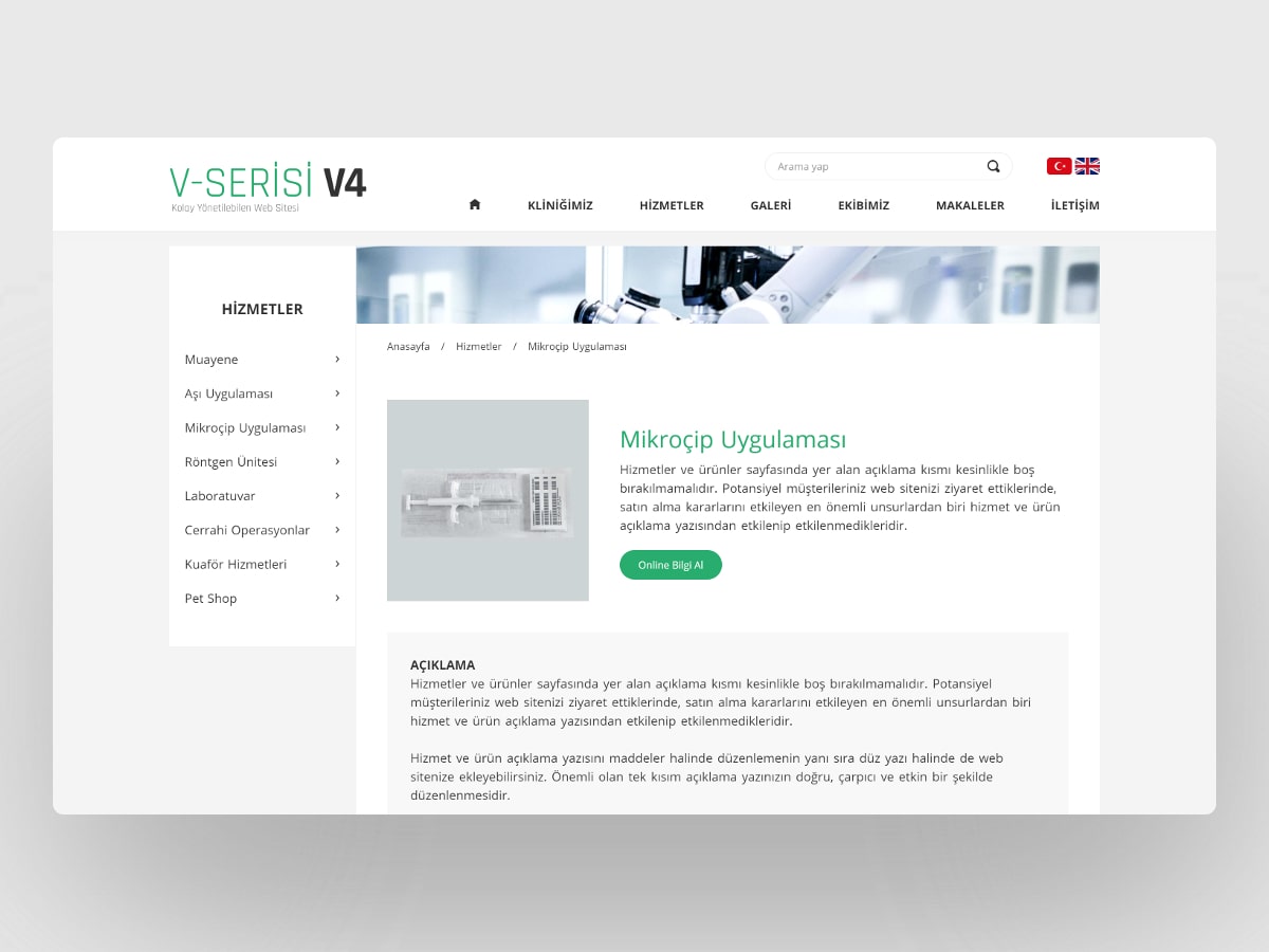 Veteriner Web Tasarım V4